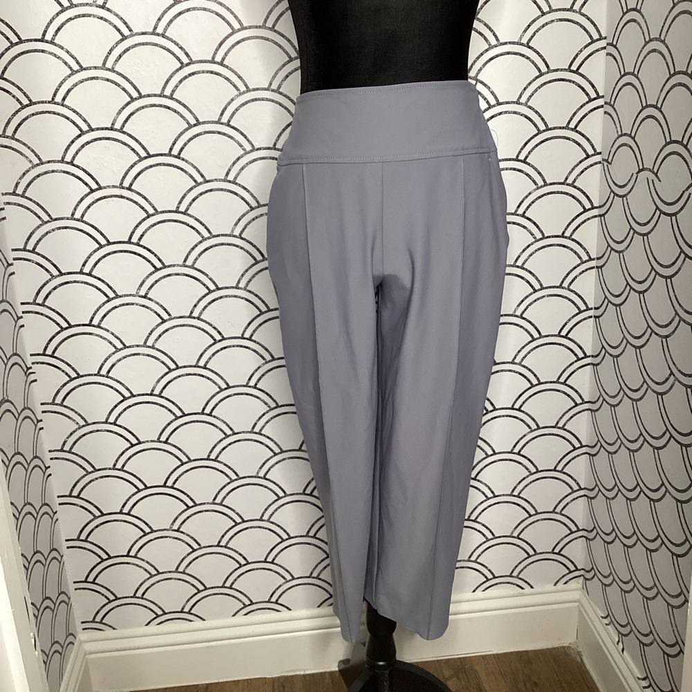 Athleta Stellar Tight Euroluxe Gray Pants – Size 4P | Wrinkle Resistant, UPF 50